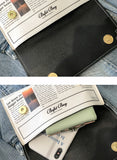 Envelope Newspaper Clutch Bag