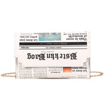 Envelope Newspaper Clutch Bag