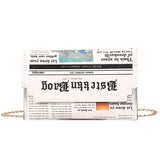 Envelope Newspaper Clutch Bag